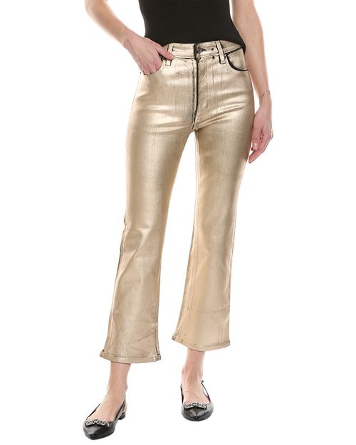 FRAME The Reboot Champagne Coated Crop Jean