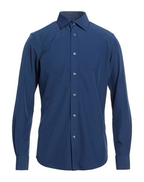 Man Shirt Midnight blue Size 15 ½ Polyester, Elastane