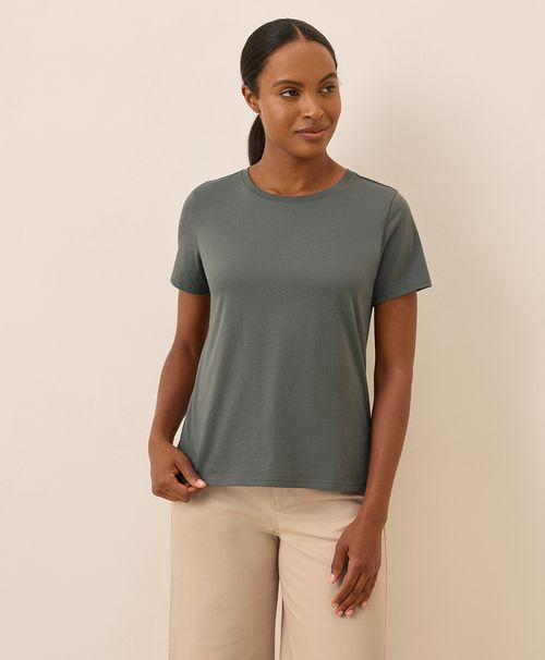 Women's Castor Green Softspun Crew Neck Tee