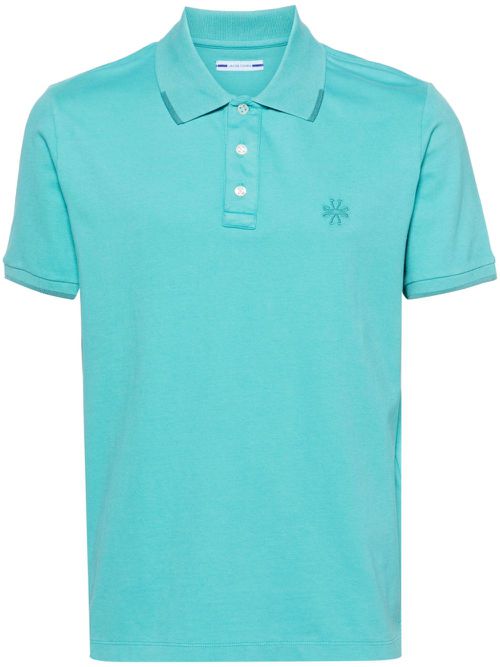 Short-sleeve piqué polo shirt - Blue