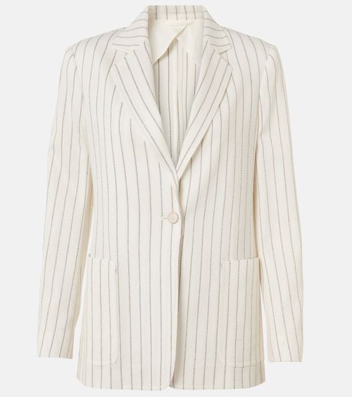 Jadi striped cotton and linen blazer