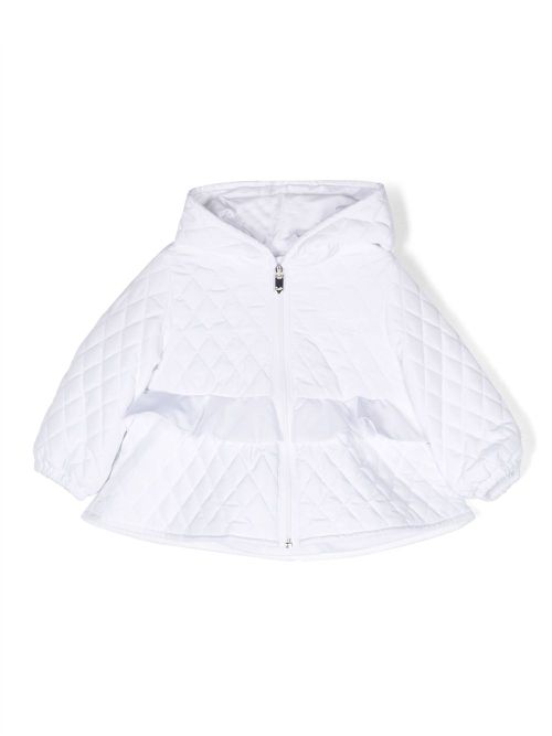 Quilted hooded jacket - White