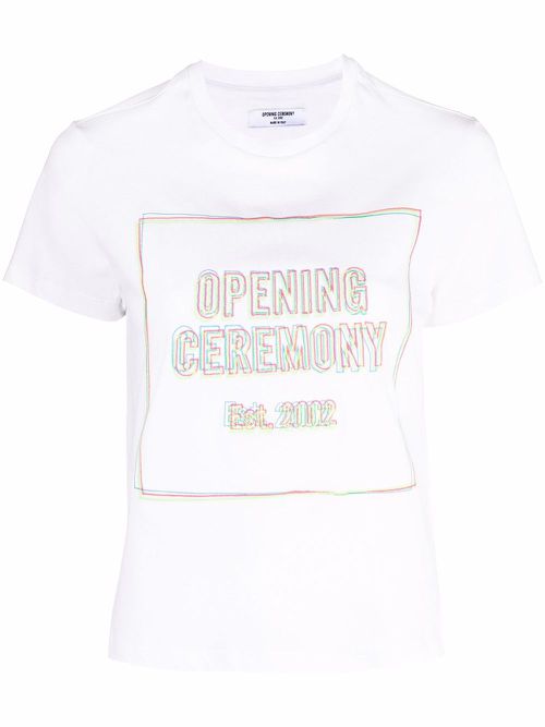 Box logo-print T-shirt - White