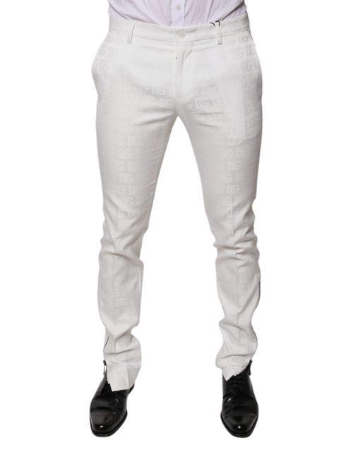 Cotton Tapered Trousers — White