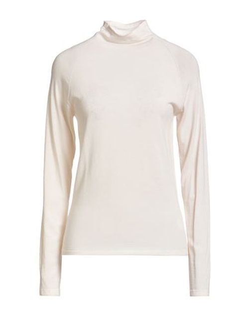 Woman Turtleneck Ivory Size M Wool