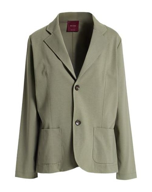 Woman Blazer Military green Size M Cotton, Polyamide, Elastane