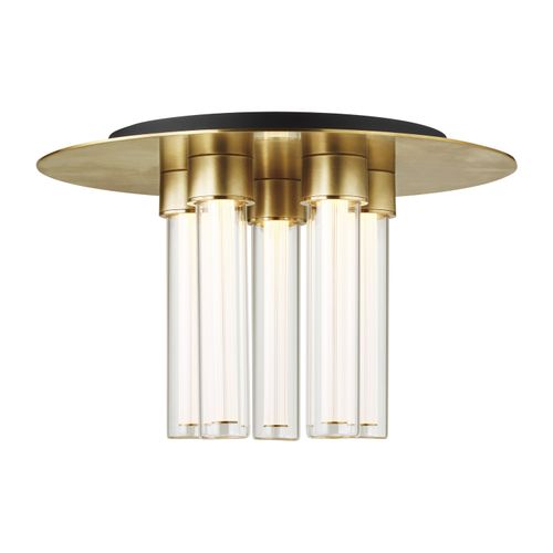 Kola 5-Light 8.10"H LED Flush Mount in Natural Bra