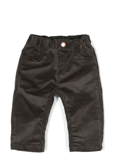 Straight-leg corduroy trousers - Black