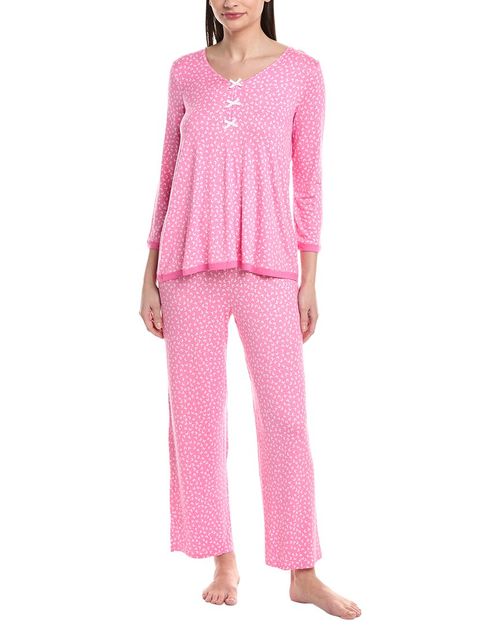 2pc Cropped Sleeve Top and Cropped Pant PJ Set