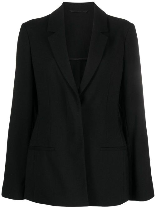 Wool-blend blazer - Black