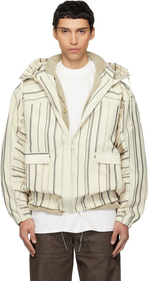 Beige Windbreaker Jacket