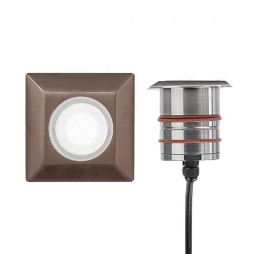 WAC Inground LED 12V Square Indicator Light in Bronzed Stainless Stee