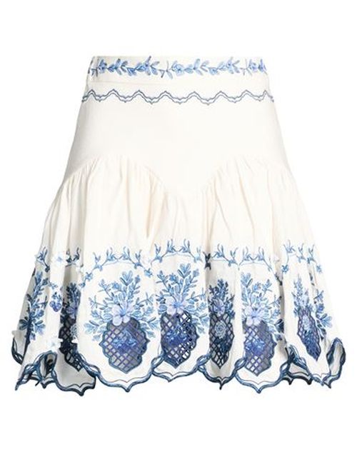 X Andrea Wild Woman Mini skirt White Size S Linen