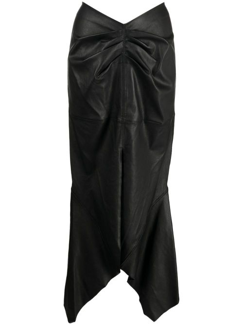 Analogy leather midi skirt - Black