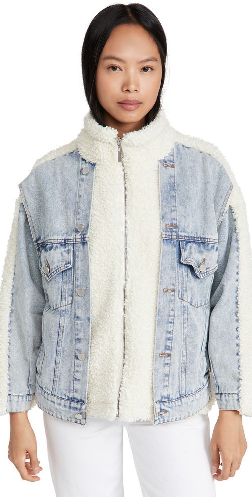 Bear Hug Denim Sherpa Jacket Bear Hug