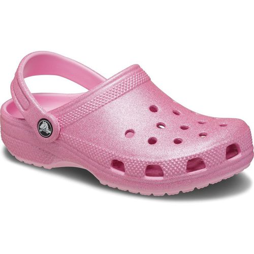 Crocs Classic Glitter Synthetic Kids Pink Tweed Glitter Clog