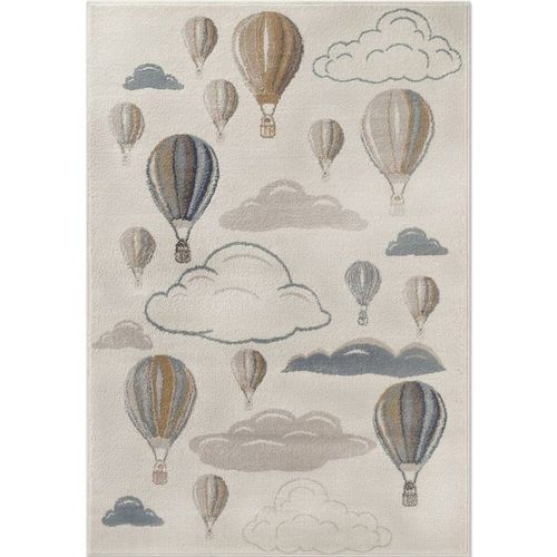The Rugs Adventures Kids Rug Party Theme Low Pile Playroom Rug Runner In Ivory