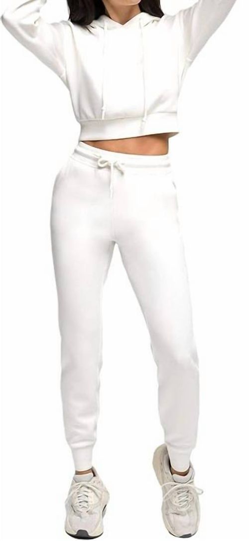 Boyfriend Scuba Sweatpant In White