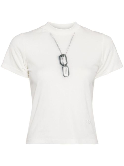 Graphic print cotton blend T-shirt - White