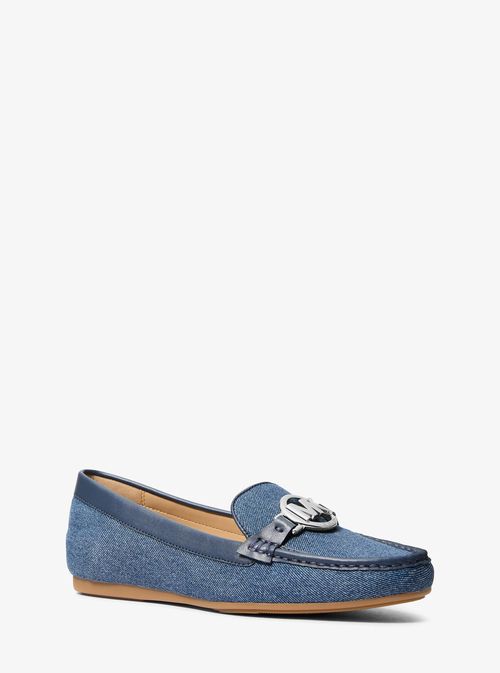 Fulton Denim Mocassin in Blue - size 5.5