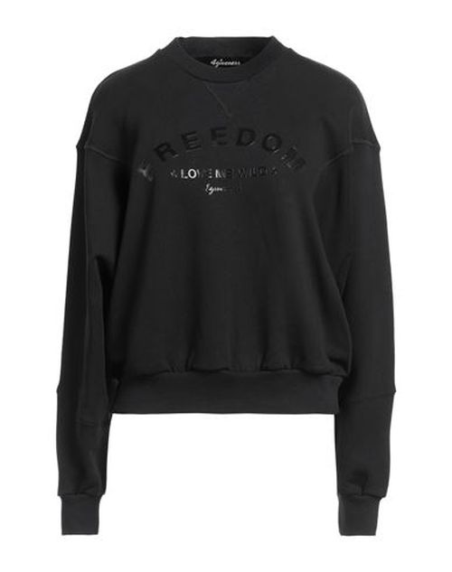 Woman Sweatshirt Black Size M Cotton