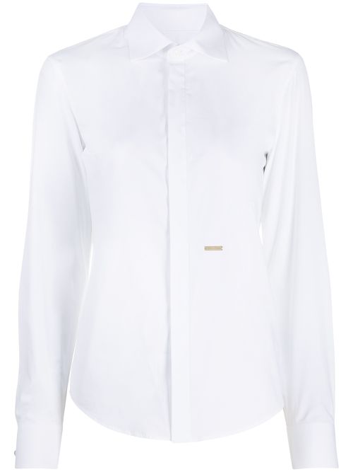 Cutaway collar shirt - White