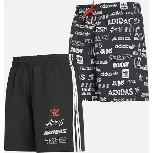Men's Adidas Originals Reversible Shorts - Black/Black