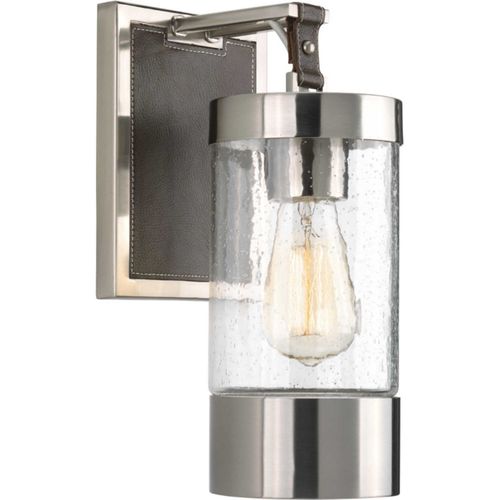 Brushed Nickel One Light Wall Bracket from the Point Dume-Lookout Collection