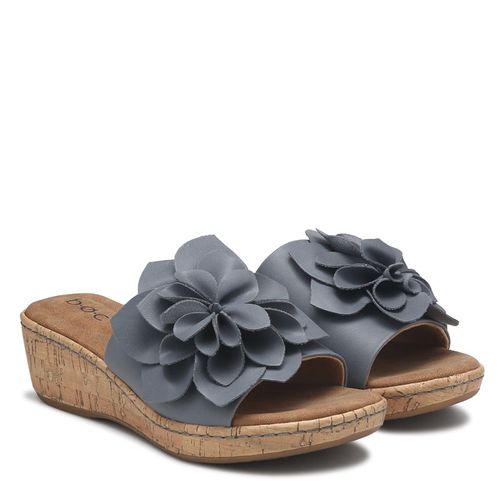 B. O.C. Women's Stephanie Flower Wedge Sandals (Blue)
