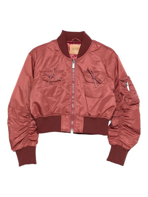 Jakke Burgundy Polyamide Bomber Jacket
