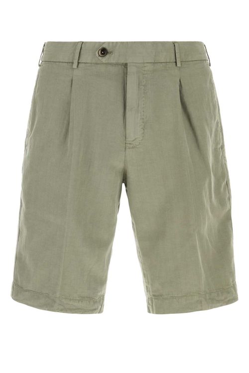 Sage Green Lyocell Blend Bermuda Shorts