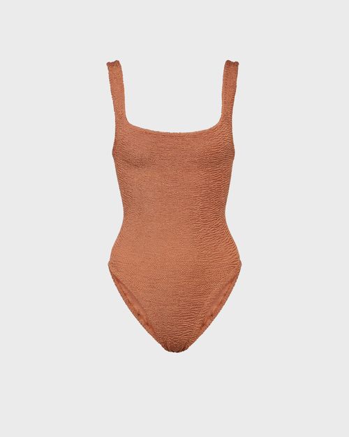 Hunza Swimsuit Square Neck Brown ONESIZE