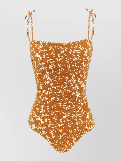 Kiton - one piece swimsuit off shoulder strap
