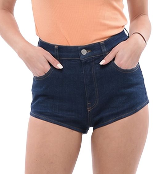 Blue Solid Shorts
