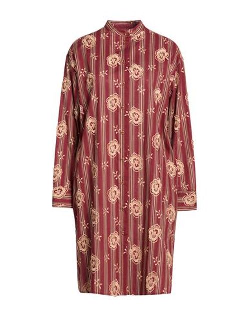 Woman Midi dress Brick Size 10 Cotton, Polyester