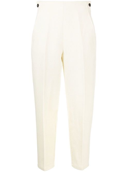 Cropped knit trousers - Neutrals