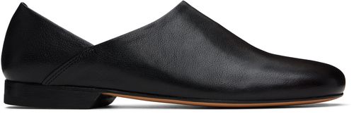 LEMAIRE Black Square Toe Slippers