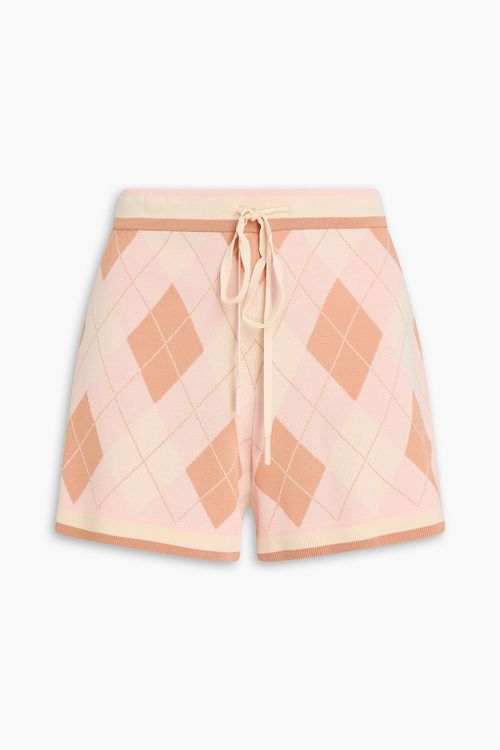 Argyle knitted shorts