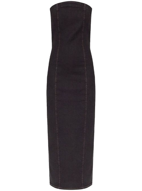 Strapless denim dress - Black