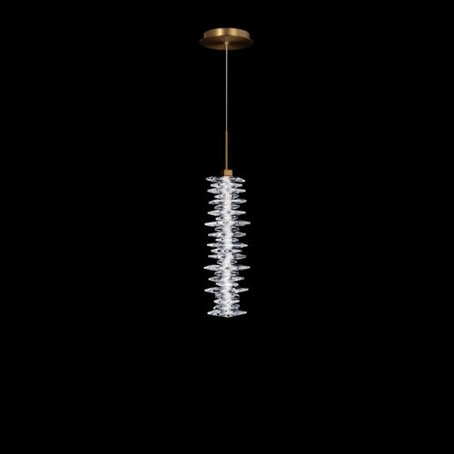 Aged Brass LED Pendant from the Bergy Collection