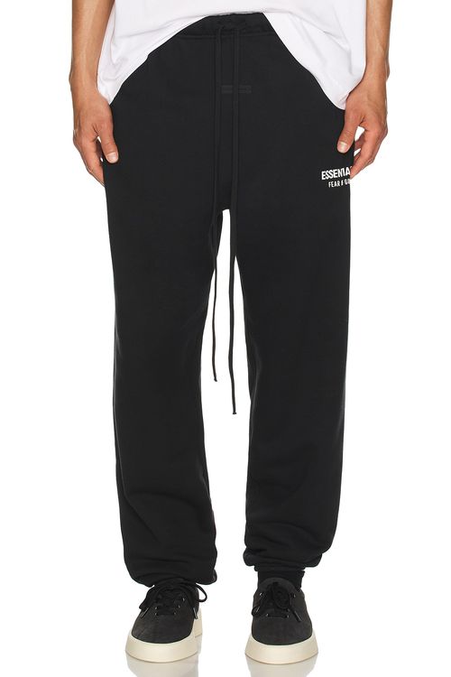 Fear of God ESSENTIALS Classic Fit Fleece Sweatpant in Black