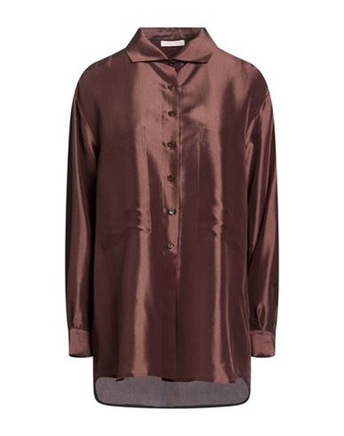 Woman Shirt Chocolate brown Size S Silk