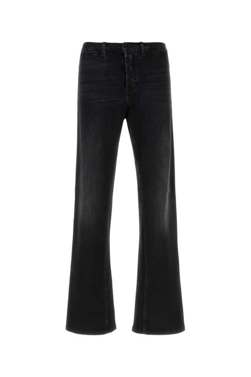 Black Stretch Denim Jeans — Black
