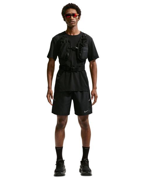 Miler Men's Dri-fit Running Shorts - Black/Reflective Silver