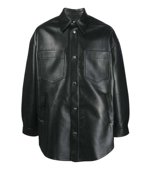 Black Solid Overshirt