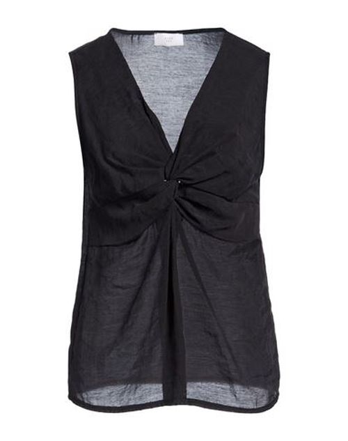 Woman Top Black Size L Lyocell, Polyester