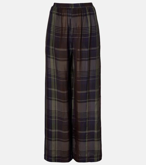 Baxter checked wide-leg pants