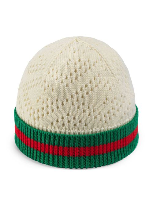 Gucci Square G Cotton Beanie #1124 Gucci Square G Cotton Beanie In Red | ModeSens main image 2