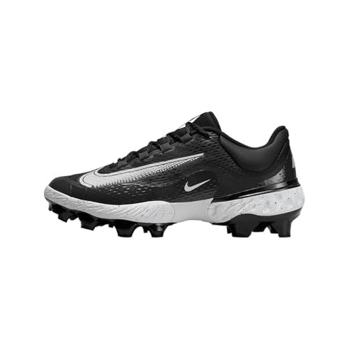 Nike Alpha Huarache Elite 4 Low MCS Men's Baseball Cleats (FD6221-003, Black/Dark Smoke Grey/White)