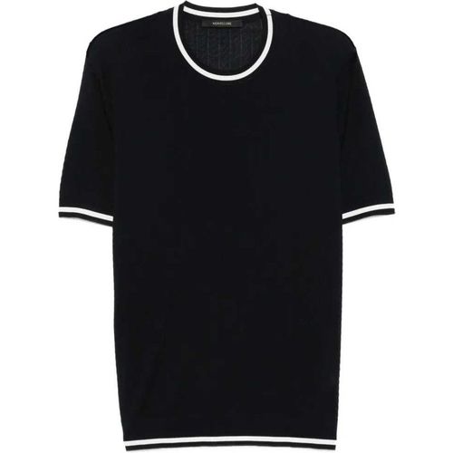 Montecore Fine Knit T Shirt With Contrasting Tri
